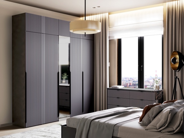 Антресоль 1390 "Нора" спальня Графит